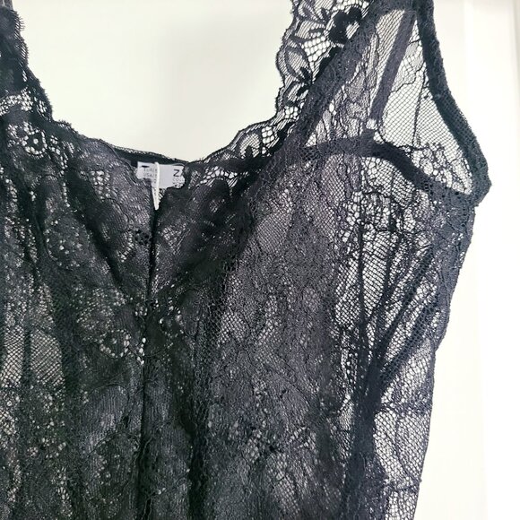 New Zara lace Teddy Black bodysuit sz small - Picture 2 of 5